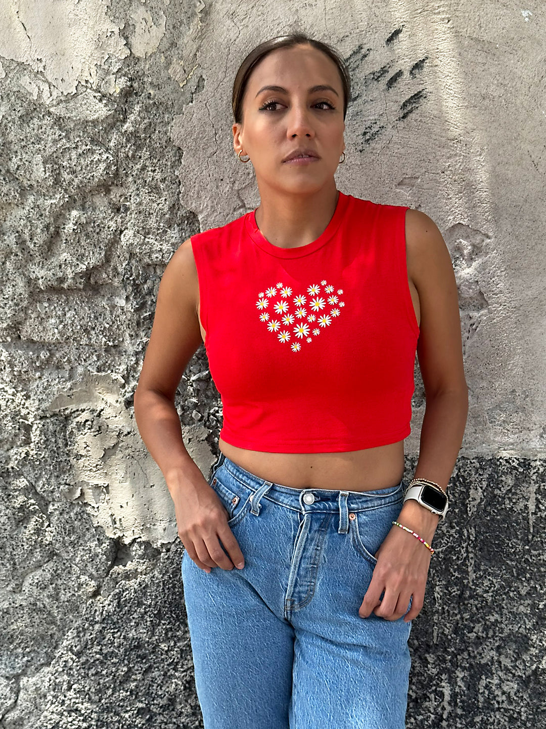 Crop Tank Corazón Margaritas