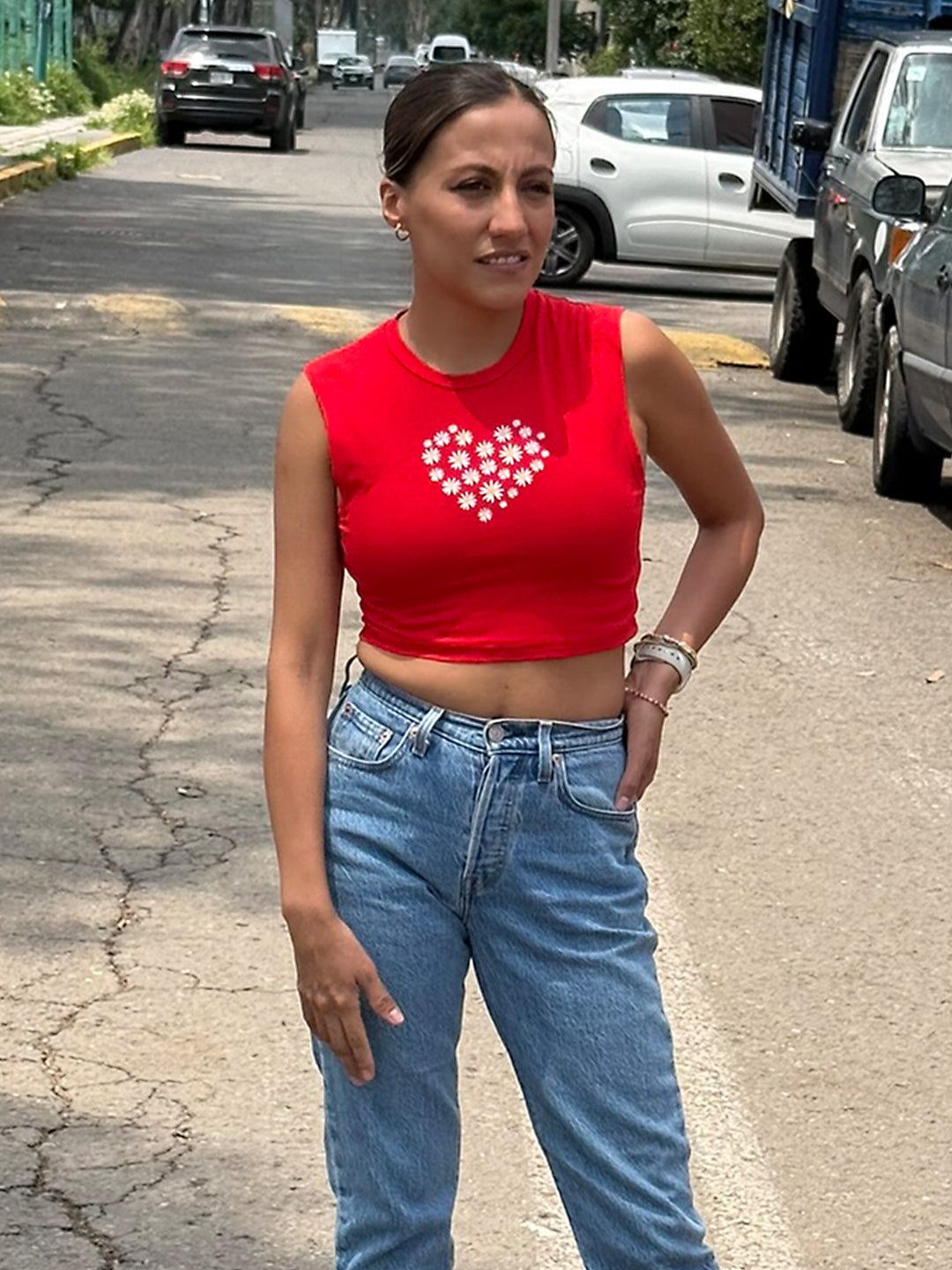 Crop Tank Corazón Margaritas