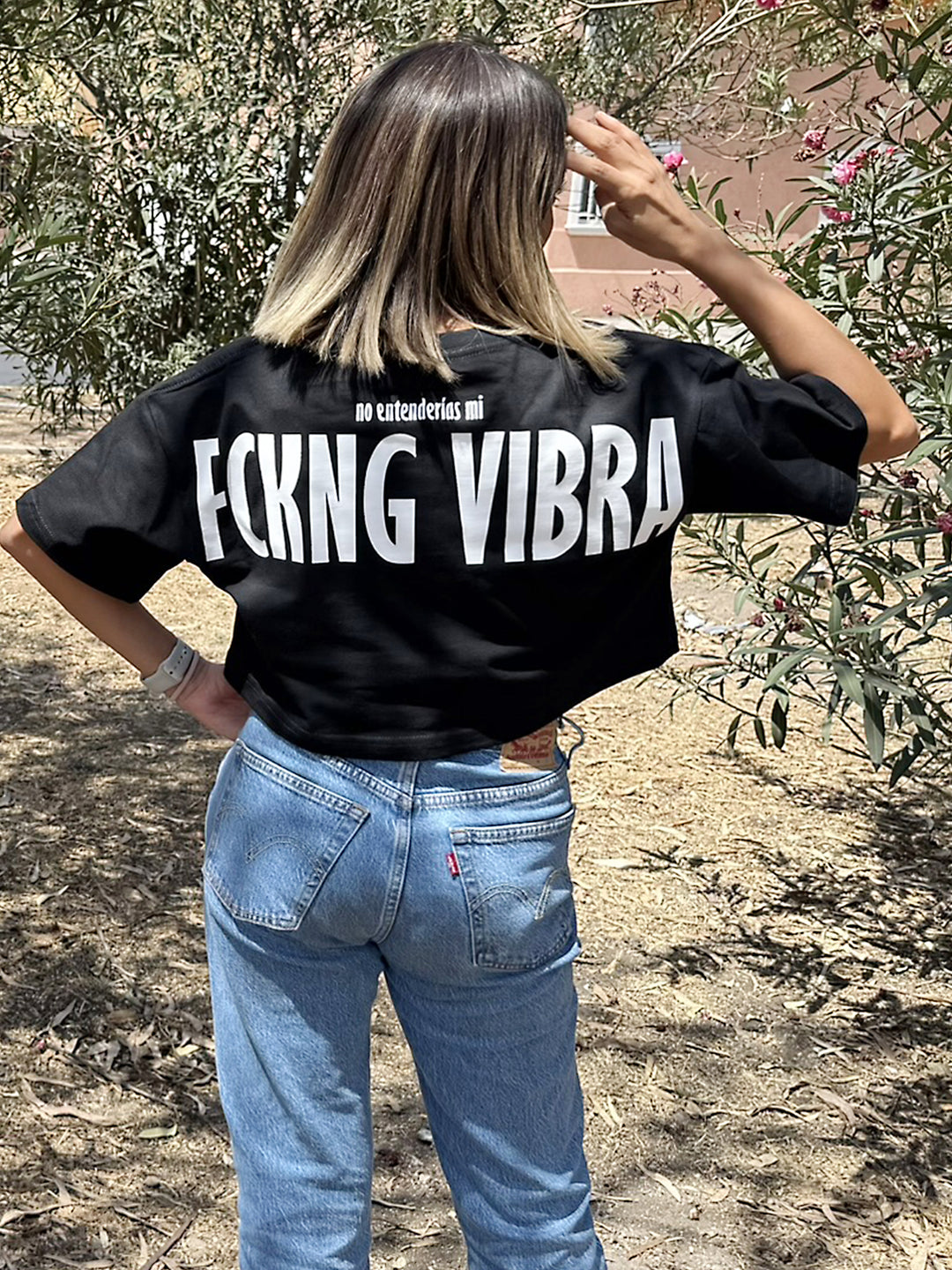 Playera Crop Top La Fckng Vibra