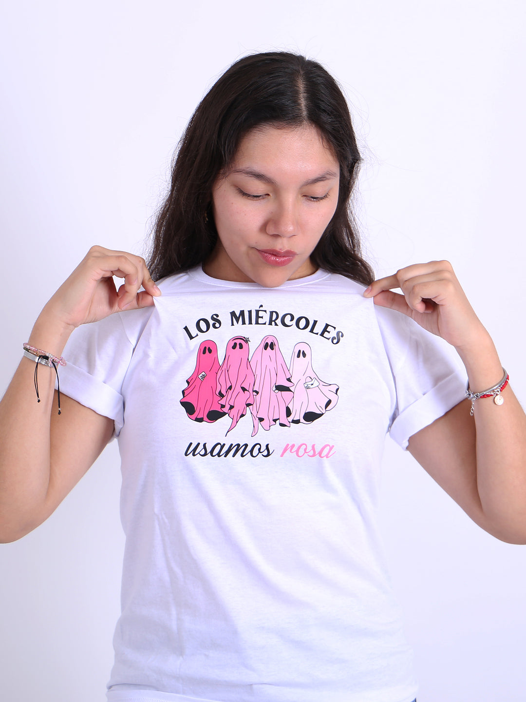 Playera Los Miércoles Usamos Rosa