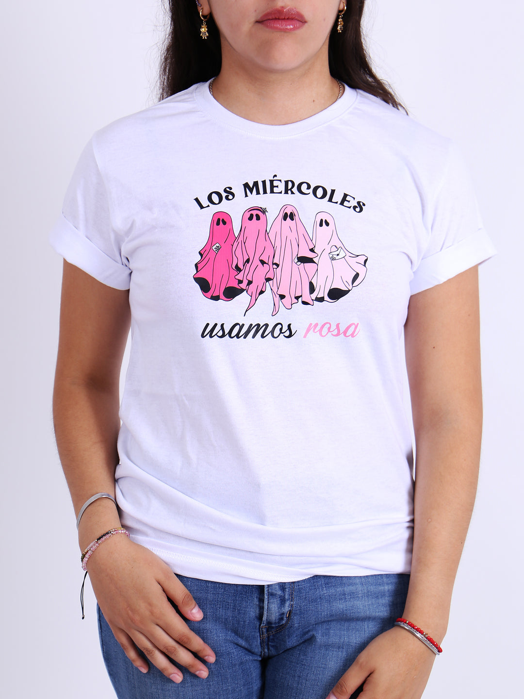 Playera Los Miércoles Usamos Rosa