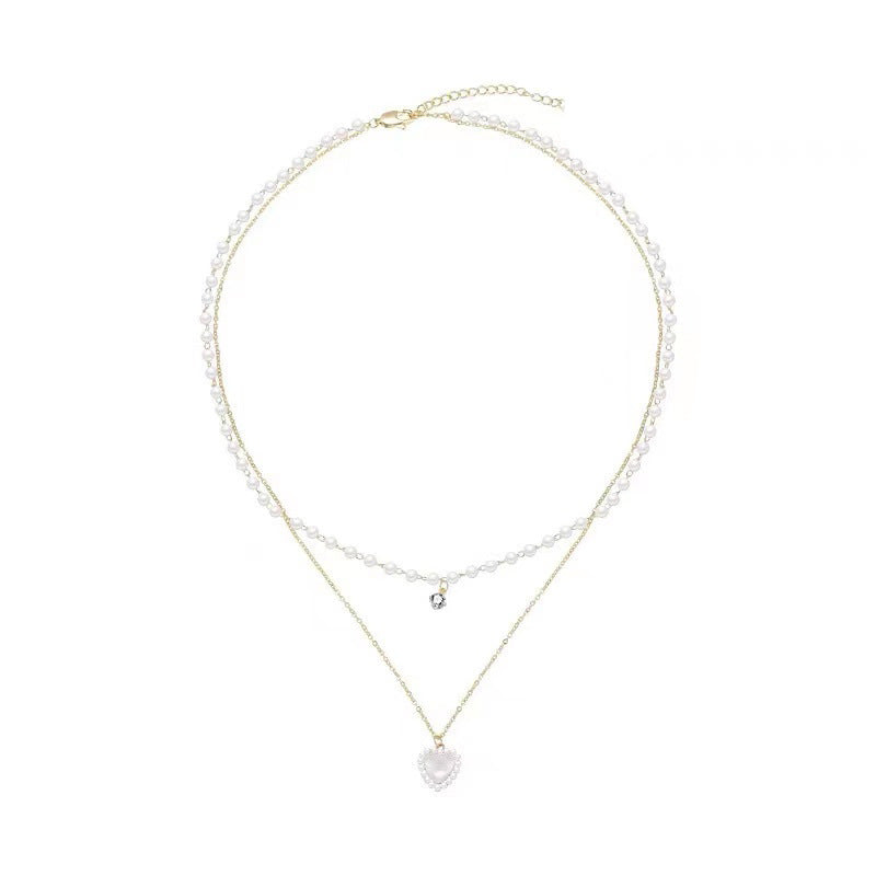 Collar Doble Con Perlas