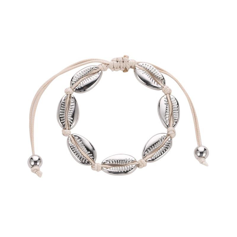 Pulsera Trenzada Con Conchas
