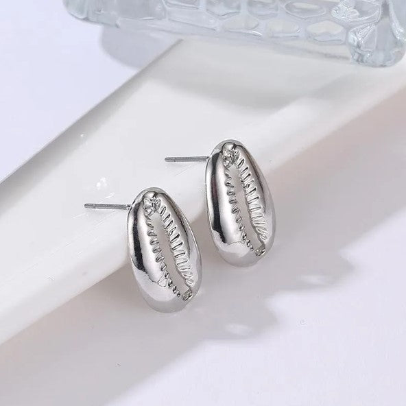 Aretes De Concha Plata